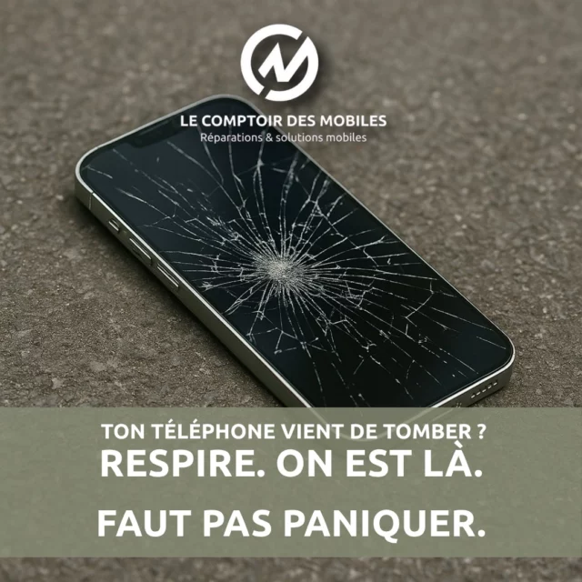 📱💥 Ton iPhone vient de tomber ?
Le choc. Tu regardes l’écran. Il est en mille morceaux.
 - Tu cries.
 - Tu pleures.
 - Tu penses déjà au prix d’un nouveau modèle à 1200 €.
 - Et là, tu te rappelles…

👉 Le Comptoir des Mobiles est là.

Tu passes un coup de fil.
📞 On décroche.
On te rassure.
Et en 30 minutes chrono, ton iPhone est comme neuf.
(Sans stress. Sans rendez-vous. Sans ruiner ton mois.)

✨ Ce n’est pas de la magie, c’est notre métier :
📍 Réparation express
📍 Devis gratuit
📍 4 adresses dans le 92 (Neuilly, Boulogne, Montrouge)
📍 Équipe au top

🔧 Écran fissuré ? Batterie fatiguée ? Problème de charge ?
Fais comme des centaines de clients chaque semaine :
➡️ Viens au Comptoir des Mobiles.
On t’accueille avec le sourire, on sauve ton smartphone, et tu repars serein.

📆 Lundi au samedi, de 10h à 19h
📞 01 46 37 72 74
📧 info@lecomptoirdesmobiles.com
🌍 www.lecomptoirdesmobiles.com

#iphonecasse #ecranbrise #comptoirdesmobiles #reparationexpress #neuilly #boulogne #montrouge #smartphonerepare #devisgratuit #urgenceecran #reparationmobile #clientcontent #retourausourire