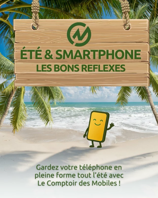 🌴 Été & Smartphone : adoptez les bons réflexes ! 📱☀️
Chaleur, sable, eau salée… L’été met votre téléphone à rude épreuve.
💡 Pensez à le protéger, à le garder au frais et à faire un check-up chez Le Comptoir des Mobiles avant le départ ! 🧰🔋

🛠️ Batterie, connecteurs, écran, appli : on vérifie tout pour des vacances sans stress.

📍 Avec ou sans rdv en boutique à Boulogne-Billancourt, Neuilly sur Seine & Montrouge.
Passez nous voir avant les vacances ! 😎

#LeComptoirDesMobiles #SmartphoneÉté #ConseilsMobiles #RéparationTéléphone #VacancesConnectées #AstuceMobile #CheckUpMobile #MobilitéResponsable #ProtectionSmartphone #SavSmartphone #BoulogneBillancourt #NeuillysurSeine #Montrouge