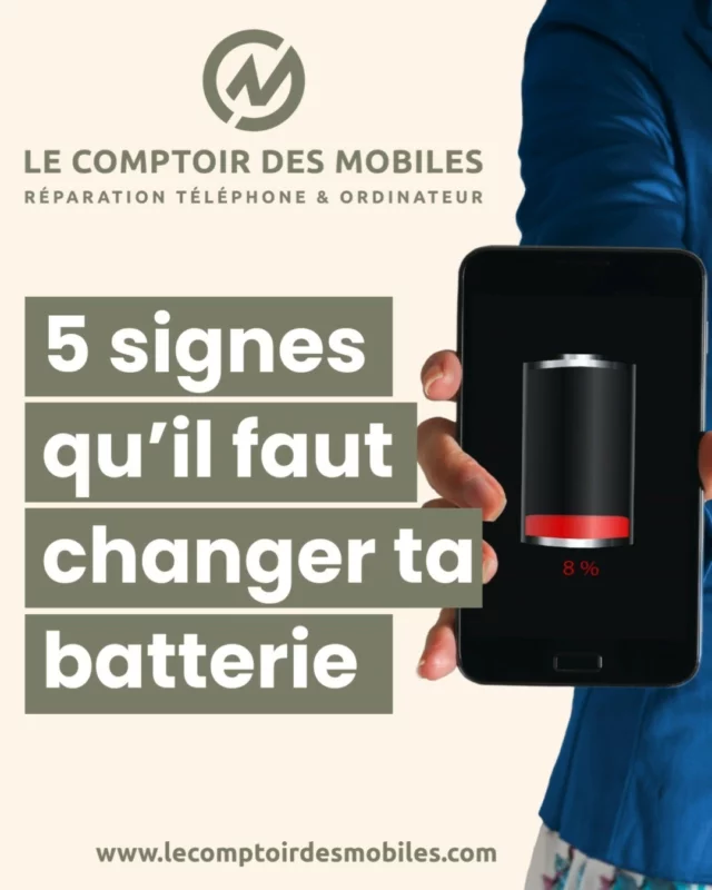🔋 Un smartphone fatigué ? Sa batterie te parle… mais tu ne l’écoutes pas !
Ralentissements, autonomie qui fond en quelques heures, téléphone qui s’éteint à 30 % ? Ces signaux sont clairs : ta batterie a besoin d’amour ❤️

Le Comptoir des Mobiles lui redonne de l’énergie ⚡
💡 Diagnostic immédiat
💡 Estimation gratuite
💡 Sans rendez-vous

📍 Passe dans l’une de nos 4 boutiques :
📌 Neuilly-sur-Seine – 4 rue de Longchamp
📌 Neuilly-sur-Seine – 27 rue de Chartres
📌 Boulogne-Billancourt – 98 rue Gallieni
📌 Montrouge – 73 avenue de la République

🕒 Horaires : du lundi au samedi de 10h à 19h
📞 Infos & contact : 01 46 37 72 74
🌐 Site web : www.lecomptoirdesmobiles.com

👉 N’attends pas la panne complète pour agir. Une nouvelle batterie, c’est reparti pour des mois de tranquillité !

#ChangementBatterie #BatterieHS #ReparationSmartphone #LeComptoirDesMobiles #ReparationExpress #SansRDV #DiagnosticGratuit #BatterieiPhone #BatterieSamsung #MobileEnPanne #ReparationMobile #NeuillySurSeine #BoulogneBillancourt #Montrouge #BoutiqueHighTech #BatterieFatiguee #RemplacementBatterie #SmartphoneLent #ServicePro #ReparMobile