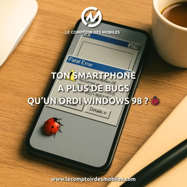📱🐞 Ton smartphone a plus de bugs qu’un ordi Windows 98 ?
Pas de panique : au Comptoir des Mobiles, on efface les erreurs et on redonne une nouvelle vie à tes appareils.

💡 Réparations express : écran, batterie, carte mère, PC ou smartphone…
➡️ Avec nous, pas de Fatal Error, mais des solutions rapides et efficaces.

✨ Pourquoi choisir Le Comptoir des Mobiles ?
 - Diagnostic clair et rapide ⚡
 - Pièces et main-d’œuvre incluses 🔧
 - Réparations garanties ✅
 - Service express, avec ou sans rendez-vous 🚀

📍 Nos boutiques :
Neuilly-sur-Seine – 4 rue de Longchamp – 01 46 37 72 74
Neuilly-sur-Seine – 27 rue de Chartres – 01 41 92 82 04
Boulogne-Billancourt – 98 rue Gallieni – 01 46 05 48 84
Montrouge – 73 avenue de la République – 01 40 92 95 53

✉️ info@lecomptoirdesmobiles.com
🌐 www.lecomptoirdesmobiles.com

👉 Passe nous voir dès aujourd’hui et repars avec un appareil comme neuf !

#ComptoirDesMobiles #ReparationSmartphone #ReparationPC #ReparationExpress
